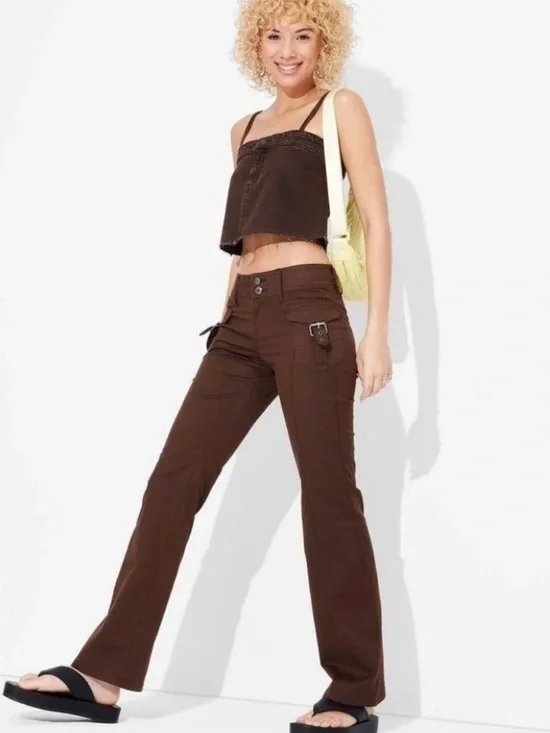 🔘wild fable Chocolate Brown Buckle Cargo Pants - Picture 2 of 6